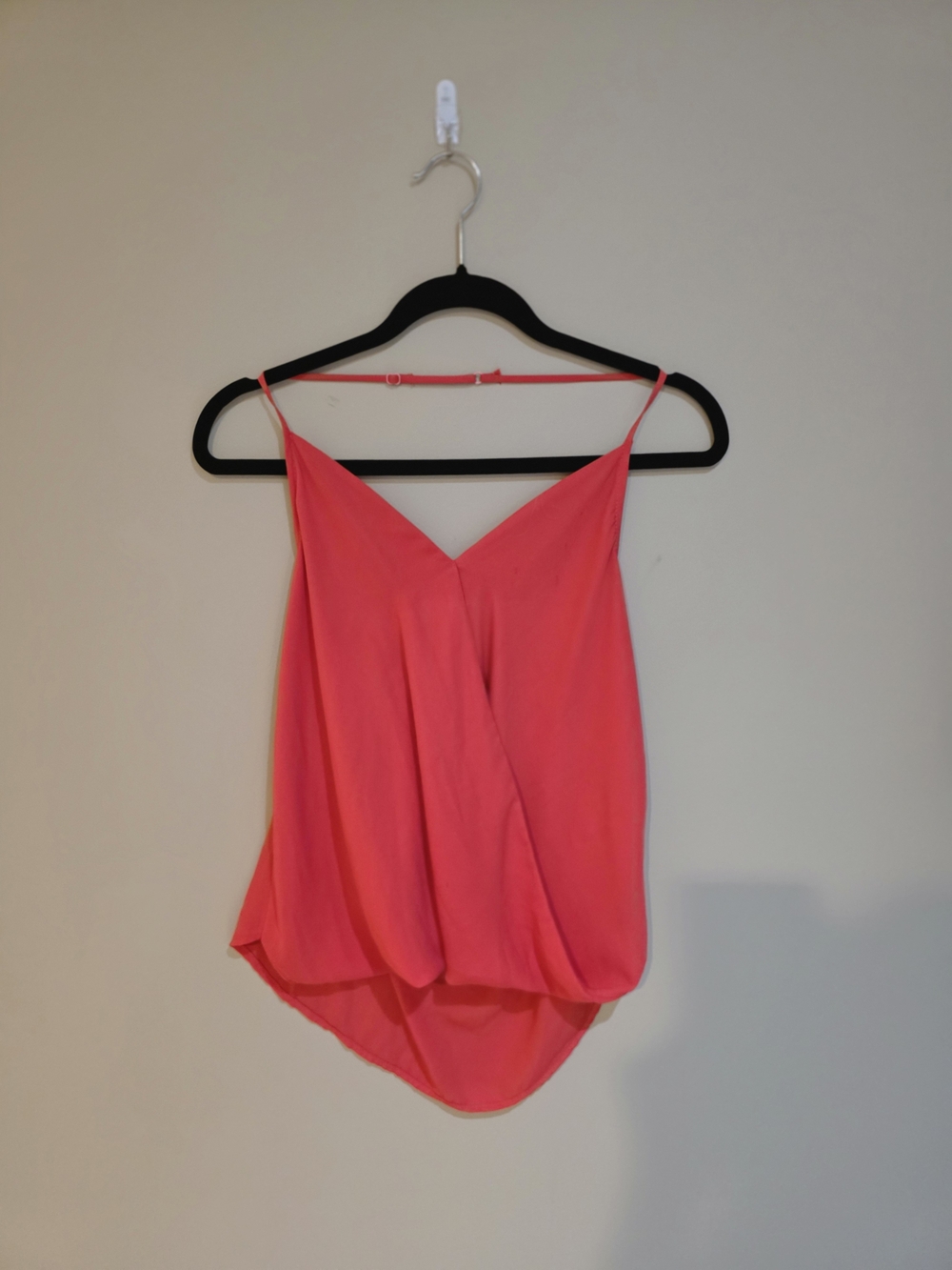 Women's Pink V-Neck Draped Cami Top